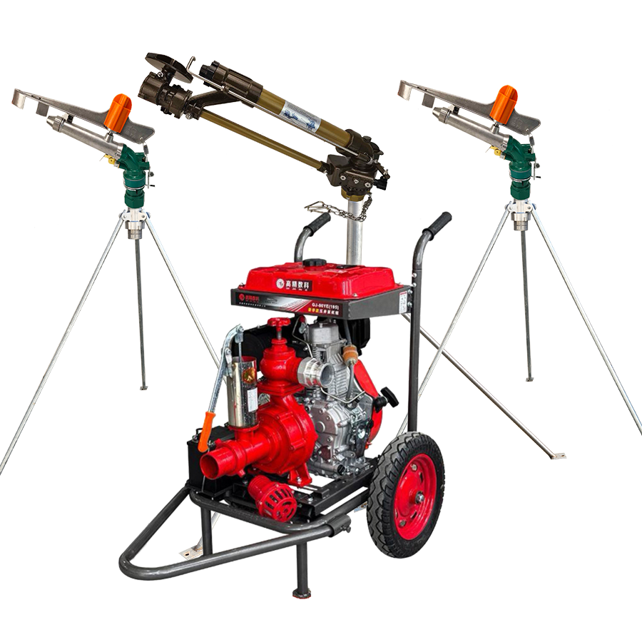 泰安一体式灌溉机组 全套喷枪水带配齐 抗旱浇地神器